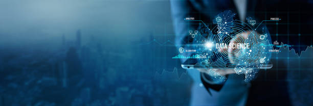 istock Businessman use tablet on Data science and business of modern technology, Idea and creative, Innovation, Artificial intelligence, Deep learning, Analysis and development on internet and network. 1389240110
