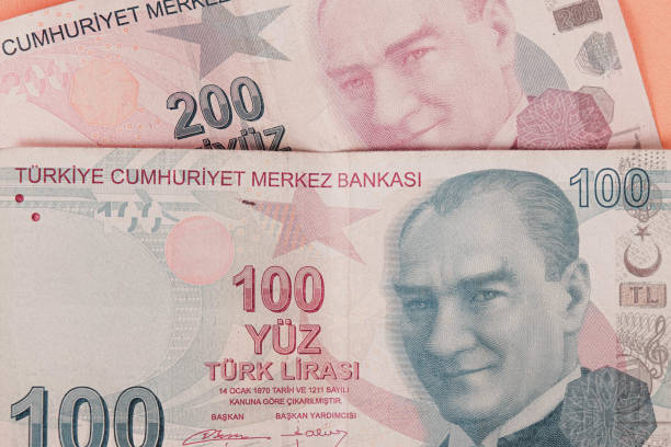 istock Turkish Lira Banknote Cash 1389241128