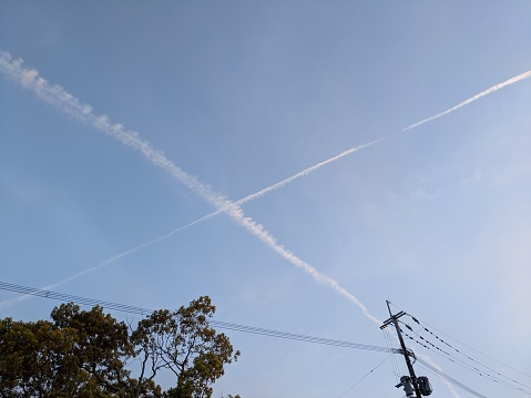 Cross pattern in the sky