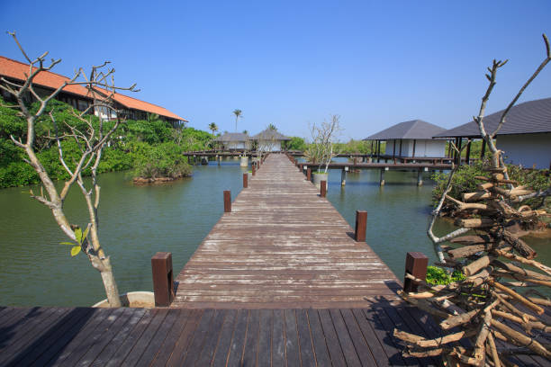 Beach Resort Hotel in Chilaw, Sri Lanka stock photo