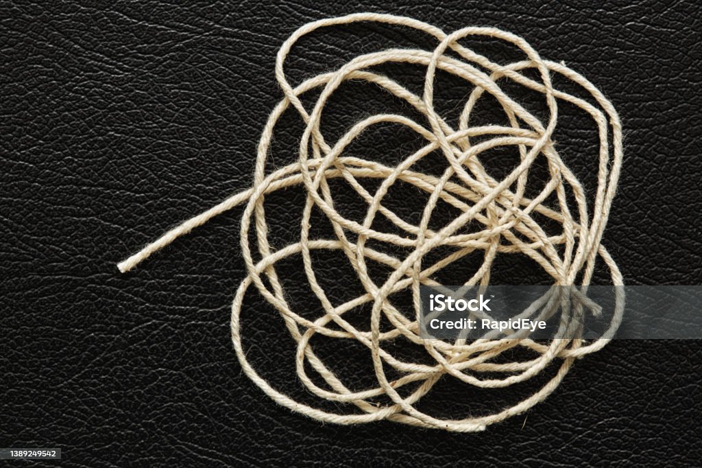 Complicated String Tangled String Representing Problems Or Confusion Stock Photo ...