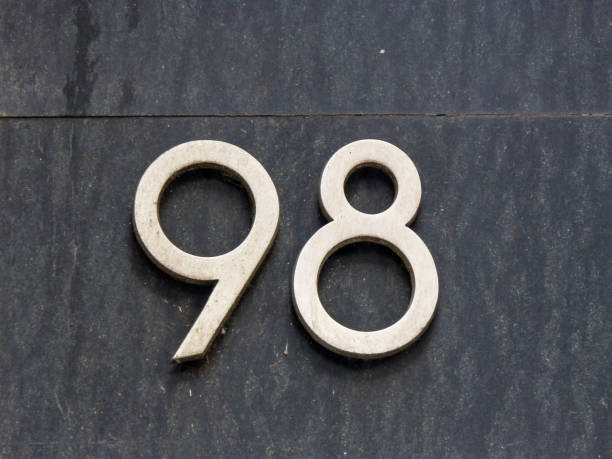 istock Metal home number on a wall 1389249773