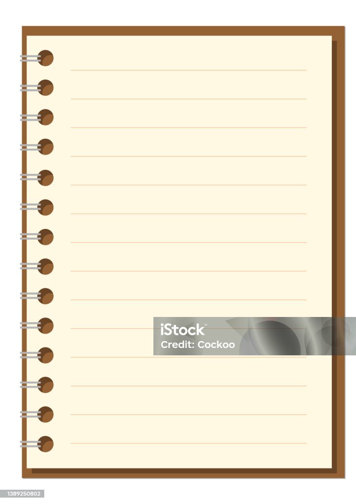 Ring Notebook Vector Simple And Flat Ring Notebook Stock Illustration - Download Image Now ...
