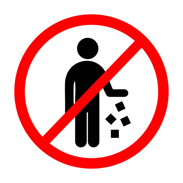 Do not litter, keep it clean, prohibition sign. Vector illustration Do not litter, keep it clean, prohibition sign. Vector illustration. littering stock illustrations