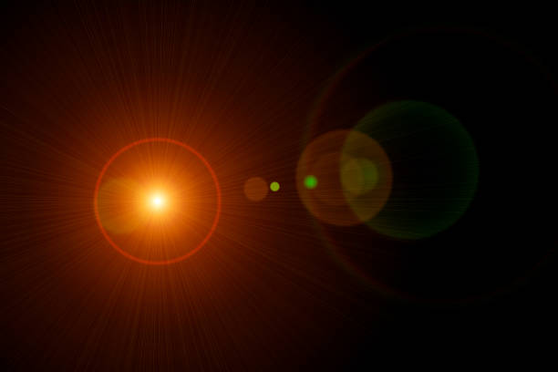 istock Abstract Natural Sun flare on the black 1389252042