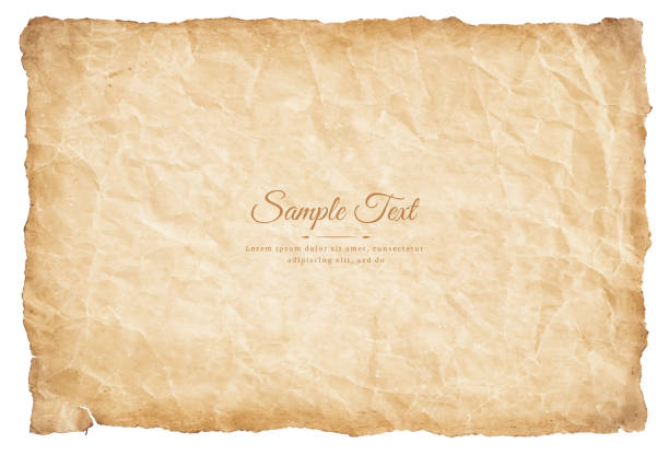 old parchment paper sheet vintage aged or texture isolated on white background old parchment paper sheet vintage aged or texture isolated on white background. sheet metal rolling stock illustrations