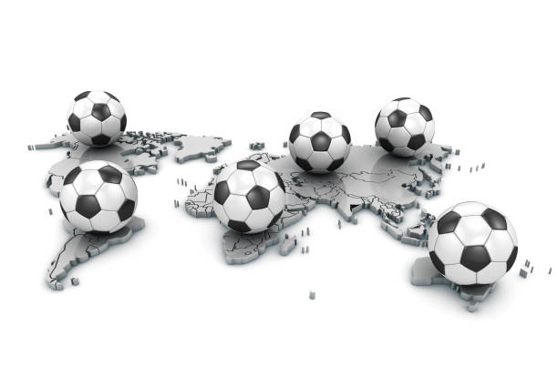 Soccer Balls on World MapMap:https://visibleearth.nasa.gov/images/57730/the-blue-marble-land-surface-ocean-color-and-sea-ice