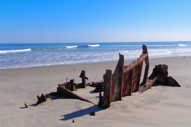 istock Scrap metal remains on Skeleton Coast, Namibia 1389266364