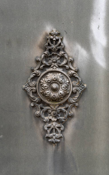 istock Classic decorative motif on a metal fence 1389270159