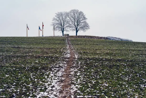 Photo of Zuran Hill on the Austerlitz Battlefield in Moravia, Czech Republic