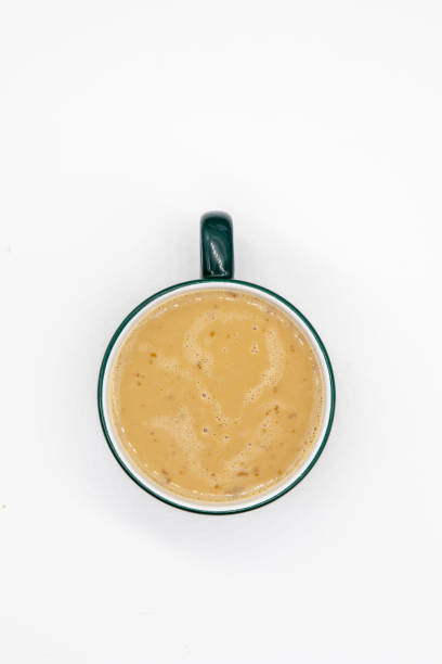 istock top view of a cup of coffee on white background 1389273217