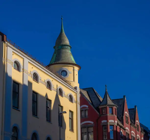 Photo of The gorgeous port city of Ãlesund (Aalesund), MÃ¸re og Romsdal, Norway.