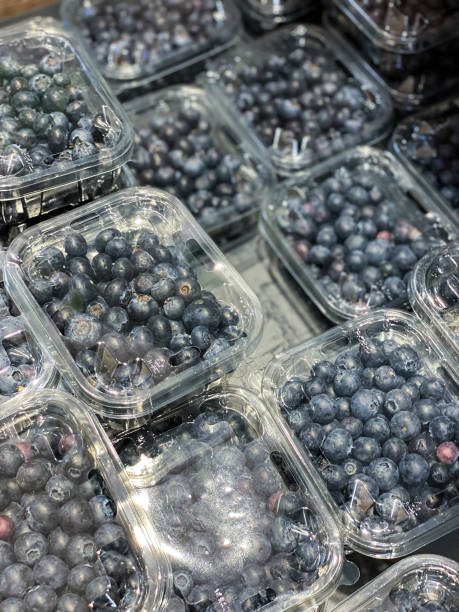 istock Blueberries for sale in plastic containers. 1389276020