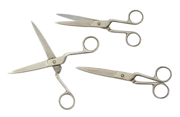 istock Set of open and closed scissors isolated 1389276084
