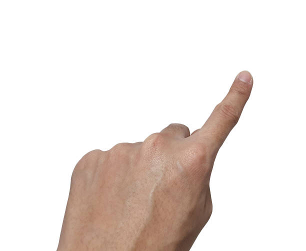 istock asian male hand pointing, touching or pressing isolated on background with clipping path. hand gesture for technology business advertising object concept . 1389276856