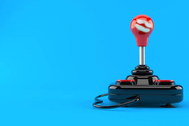 istock Joystick with lipstick kiss 1389280620