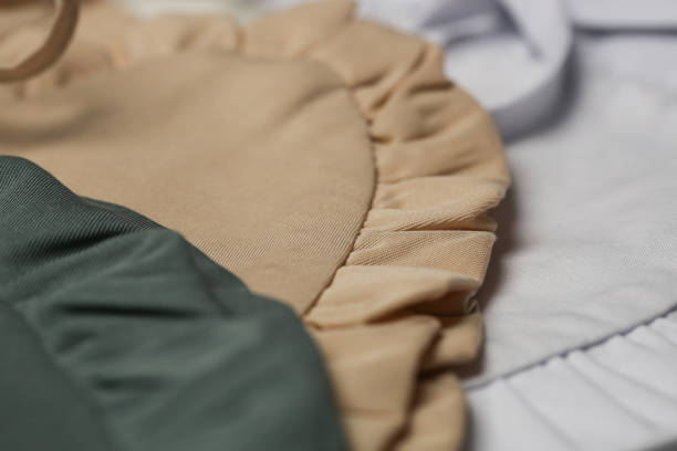 istock Detachable cotton retro styled collars, studio shot, close up 1389285077