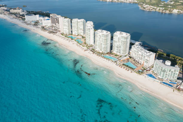 istock hotel zone in Cancun, Quintana Roo, Mexico, sunny day 1389285840