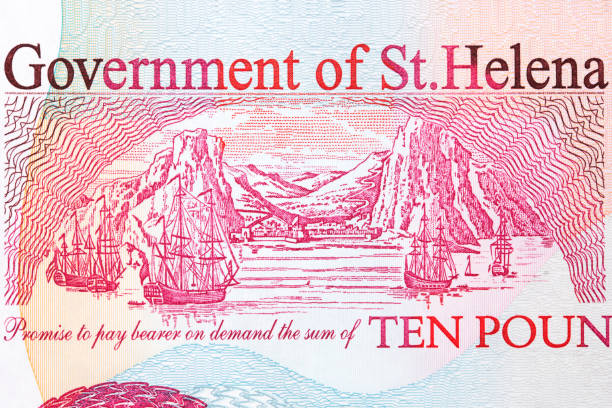 istock Historic harbor view from Saint Helena money 1389291687