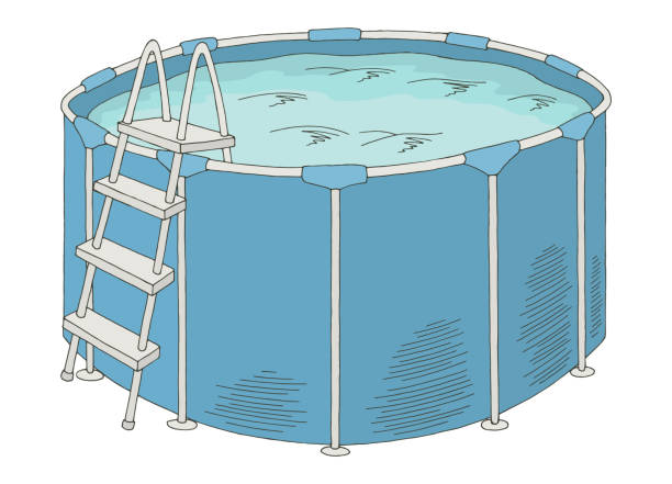 istock Frame swimming pool graphic color isolated sketch illustration vector 1389292975