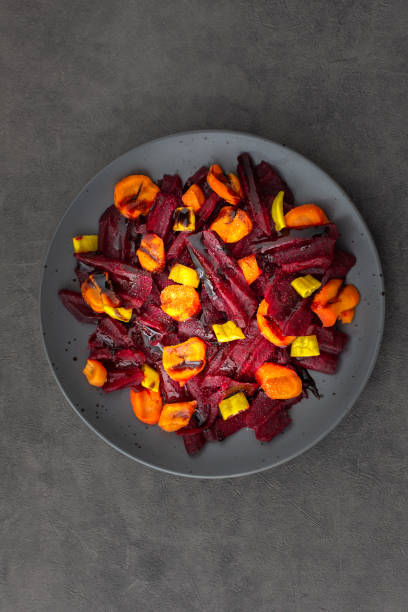 istock Mixed salad with boiled carrots and beetroot 1389297868