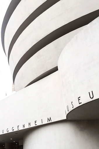 New York, United States - February 22, 2020: The Solomon R. Guggenheim Museum of modern and contemporary art