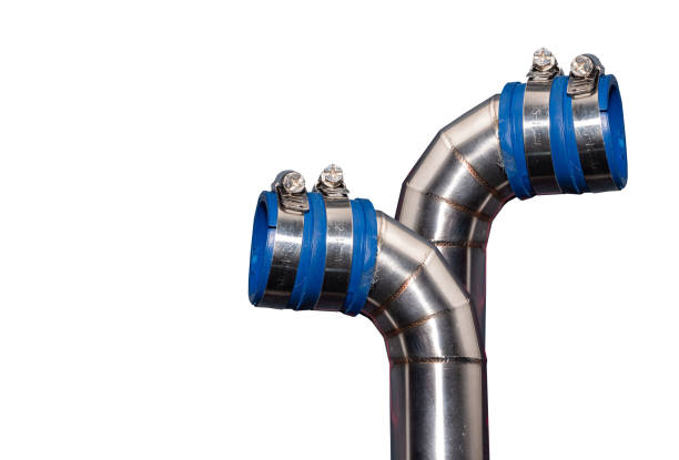 istock stainless steel air duct system technology the background the white background 1389308169