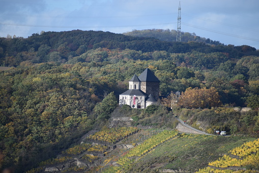 Kobern-Gondorf, Germany - 10/28/2020: Matthias Chapel above Kobern