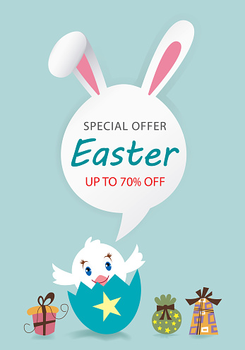 A vector illustration to show Easter Sales design  in a backgrounds
