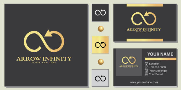 istock Luxury gold Infinity   premium template with elegant business card vector eps 10 1389312557