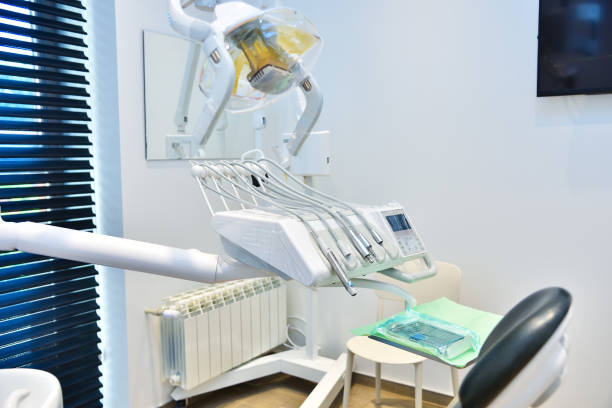 istock Modern dental office with chair and equipment. 1389312875