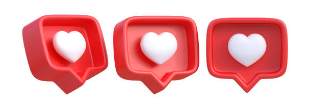 istock Set of heart in speech bubble icon isolated on a white background 1389316720