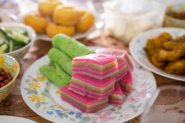 Kuih lapis is a traditional Malay nyonya sweet desert