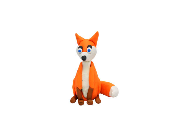 istock fox animal figurine made of plasticine 1389321744