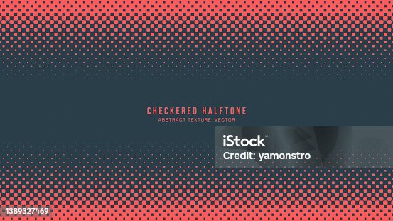 istock Halftone Checkered Pattern Vector Rounded Square Dots Frame Abstract Background 1389327469