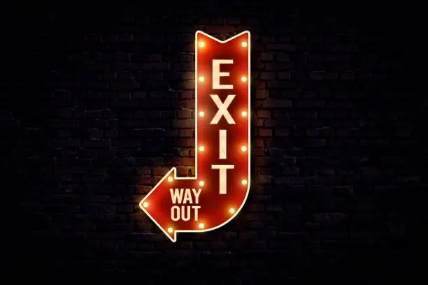 Photo of Retro exit sign