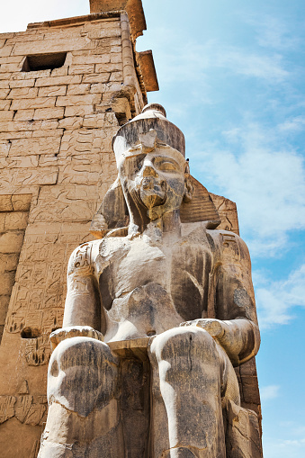 View of the Sarcophagus of the Tomb of King Ramses IV in the Valley of the Kings.