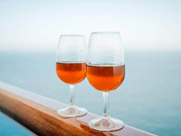 istock Beautiful glass with a drink. Side view 1389333724