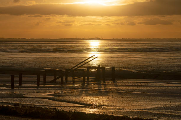 Sunset over Snettisham Beach, Norfolk.