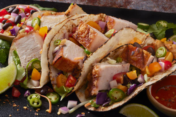istock Crispy Roasted Pork Belly Tacos 1389337229