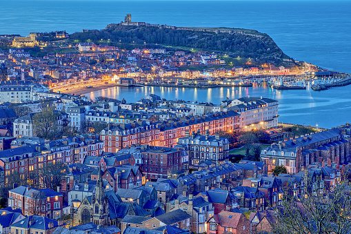 Scarborough South Bay during blue hour