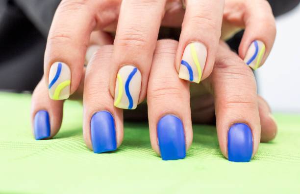 istock Spring Color Nail Art Design 1389345167