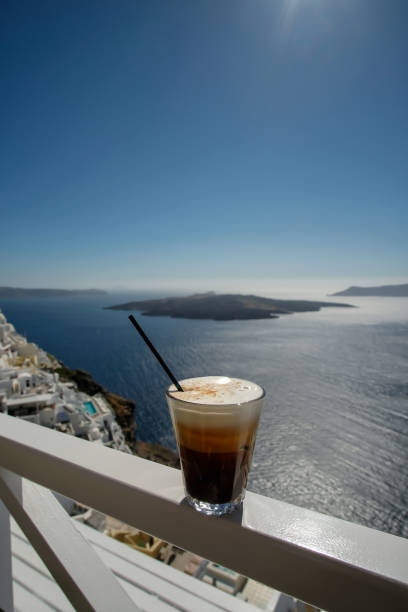 istock Iced coffee with a breathtaking view 1389347223