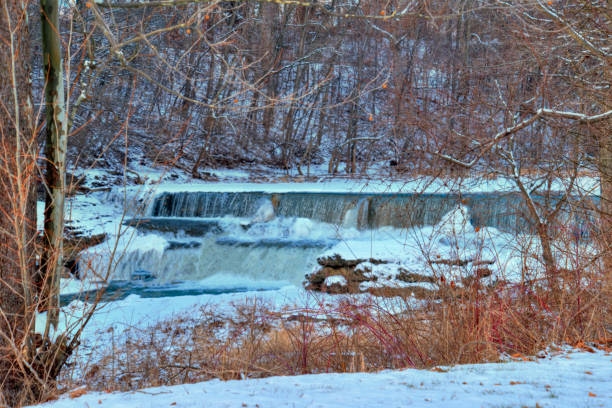 istock Frozen Waterfall, Pipe Creek,Cass County, Indiana 1389348181