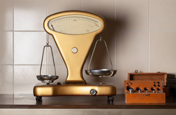 Antique house hold scale, used for a variety of applications, but primarily in the kitchen.