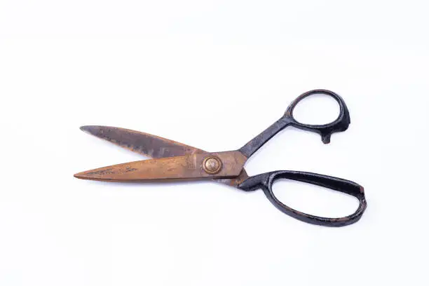 Photo of Scissors on white background