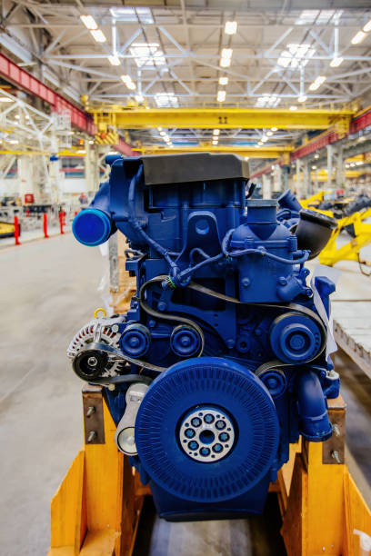 istock Modern diesel engine for assembling of machinery in the workshop 1389355001