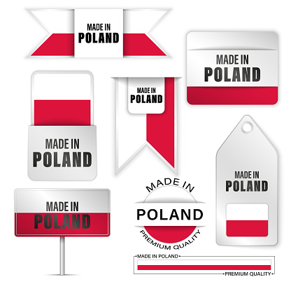 Made in Poland graphics and labels set. Some elements of impact for the use you want to make of it.