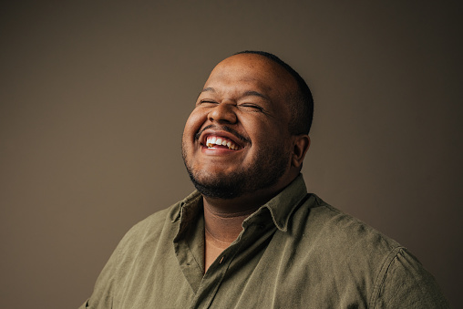 Portrait of a smiling man in the studio