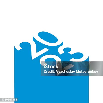 istock 2023 new year card with blue 3d year number on white background minimalistic design 1389367383